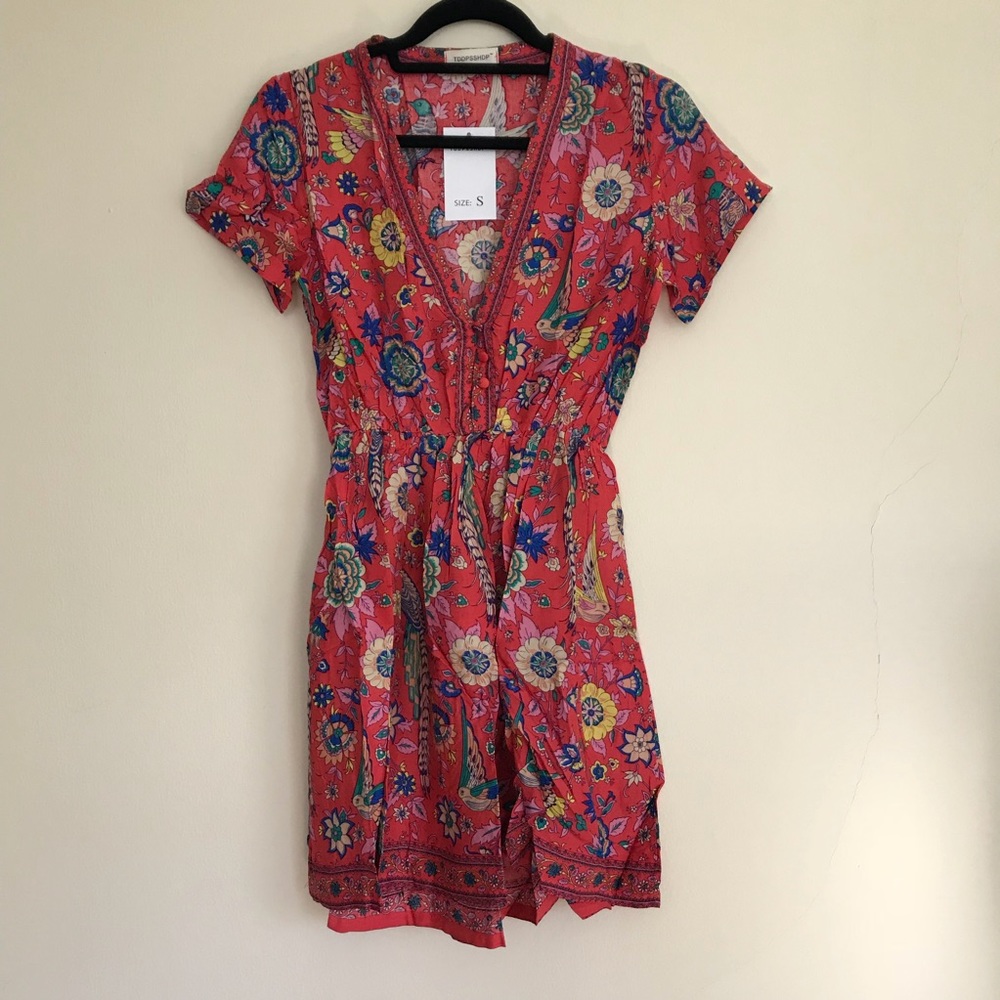 5⭐️ FAV BESTSELLER BOHO GYPSY LoveBird Mini Dress - Picture 3 of 7